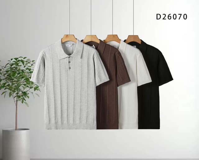 Beyond Basic,Ribbed Polo Perfection Summer T shirts