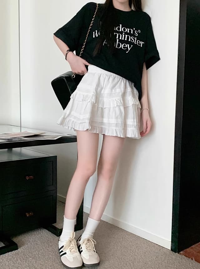  Summer ballet style high waist A-line tutu skirt 