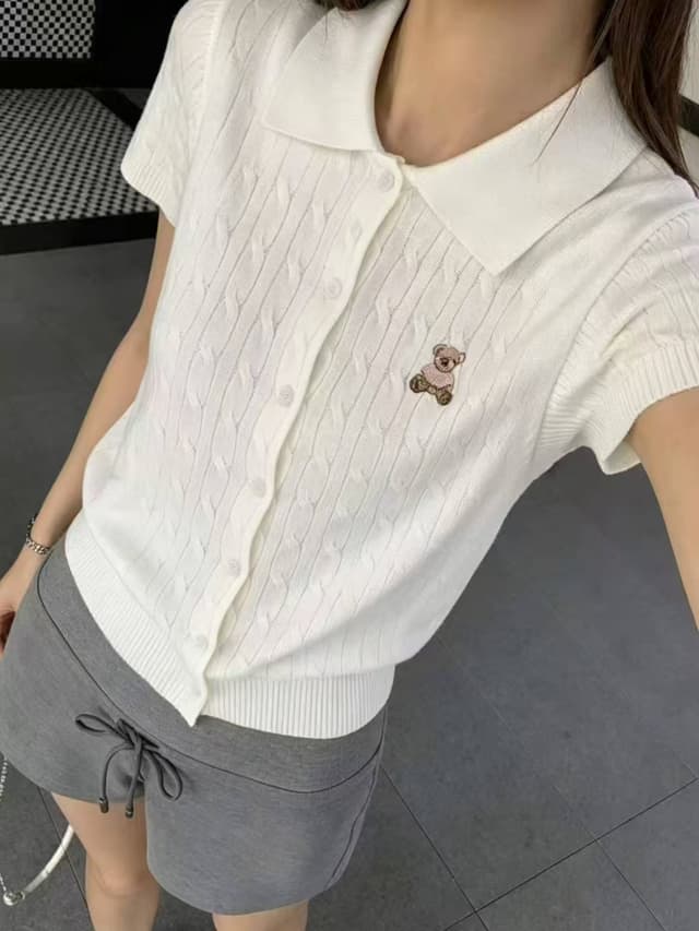 Polo Ralph Lauren Style Knit Top White