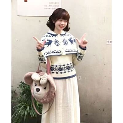 Fair Isle white shawl cape, new autumn/winter style