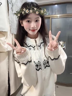  sophisticated and relaxed white sweater coat