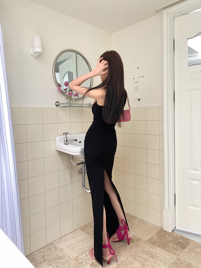  Spring and summer sleeveless temperament Dress