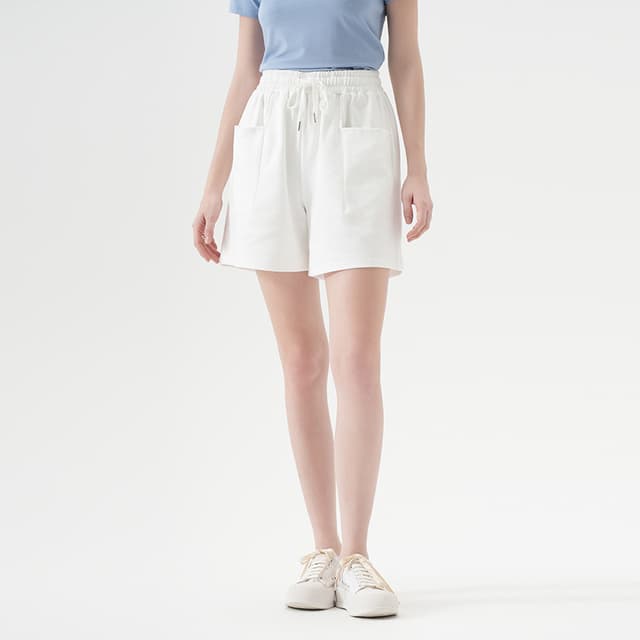 CANVAUS casual simple drawstring pocket shorts women's 