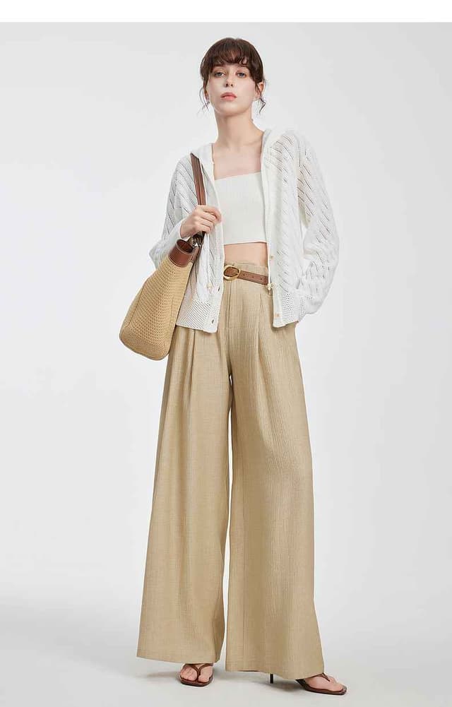  Striped hooded knitted cardigan for women 