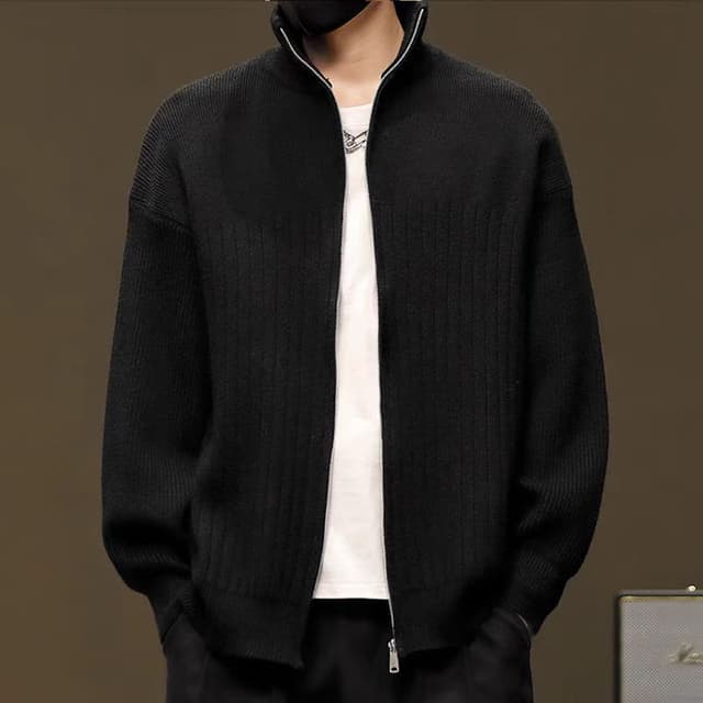 Autumn and Winter New Cardigan Knitwear Men's Striped Jacket