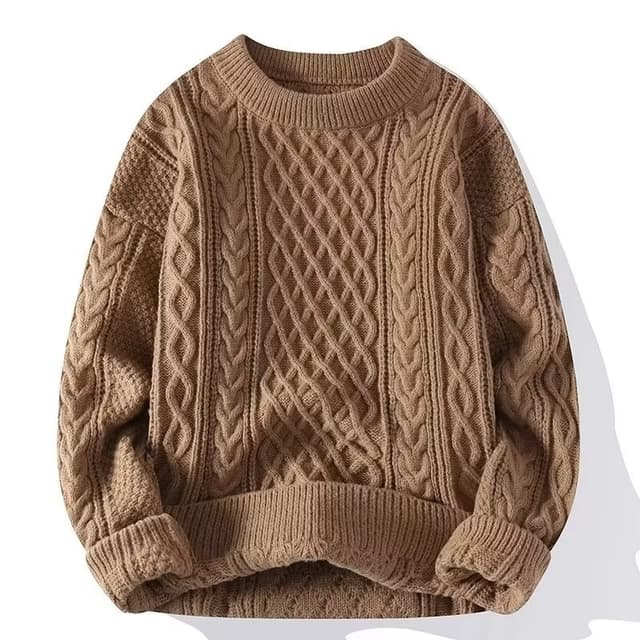 Men's Lazy Advanced Sense Coarse Twist Knitted Sweater Coat