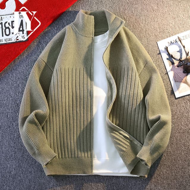 Autumn and winter new cardigan sweater men's