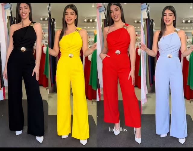 Elegant Belted Jumpsuit.