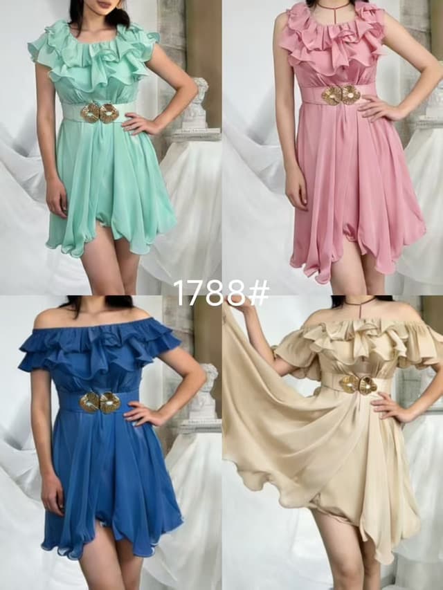 Short Satin Dress for woman.